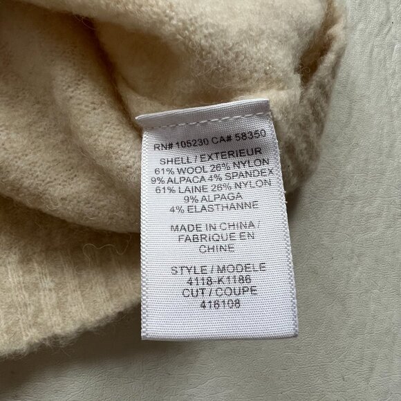 Joie sweater brown beige fair isle wool alpaca pullover womens Small soft - Picture 6 of 6